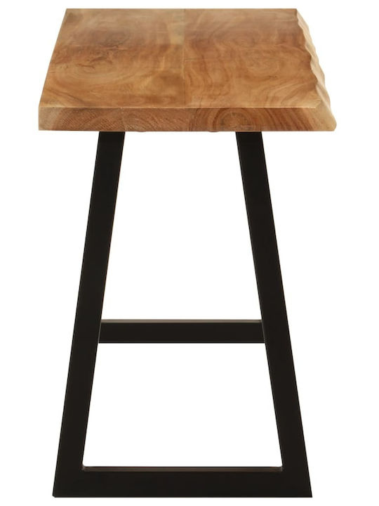 Console Table of Solid Wood & Metal Coffee L105xW33xH45cm