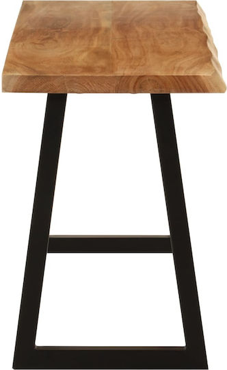 Console Table of Solid Wood & Metal Coffee L105xW33xH45cm