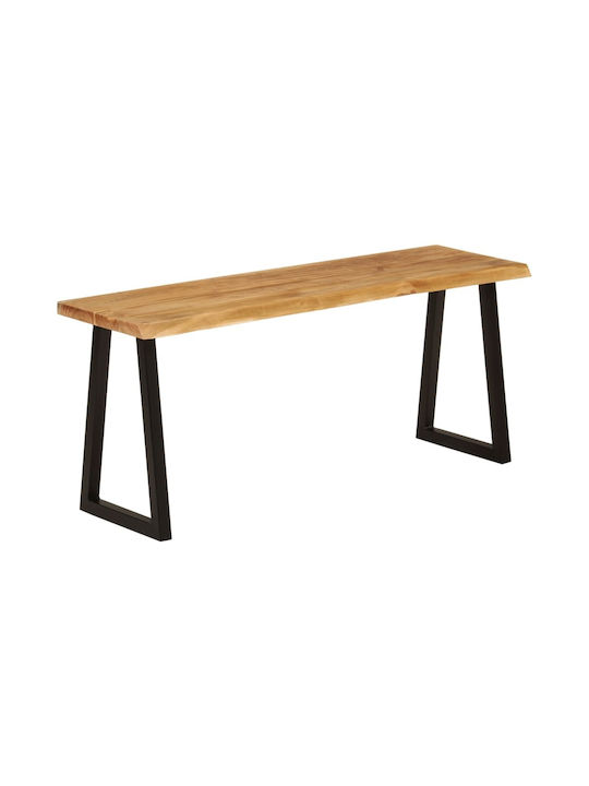 Console Table of Solid Wood & Metal Coffee L105xW33xH45cm