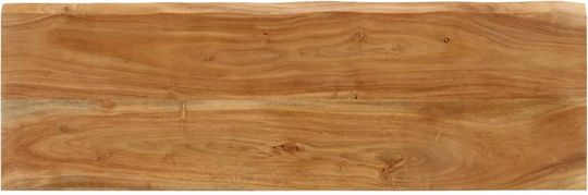 Console Table of Solid Wood & Metal Coffee L105xW33xH45cm
