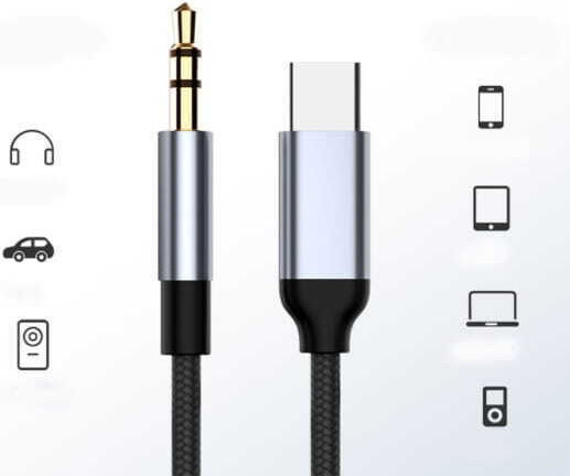 Zenwire Braided USB 2.0 Cablu USB-C bărbătesc - 3,5 mm male Auriu 1.5m (1027782007)