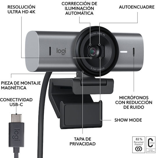 Logitech MX Brio Web Camera 4K με Autofocus 960-001559