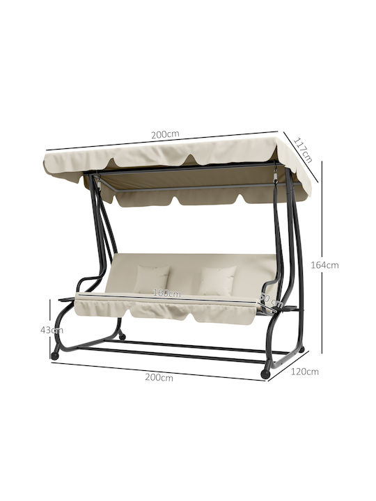 Metallic Swing Beige L195xW117xH175cm