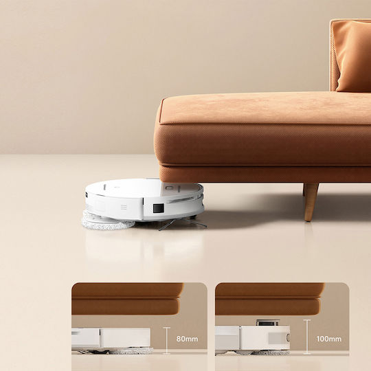 Rohnson Mamba Complete Robot Vacuum Cleaner with Laser Mapping & 6000Pa Suction Power White