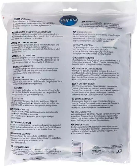 Wpro Uz General Piesă de schimb Filtru de carbon activat pentru hotă 47x97cm