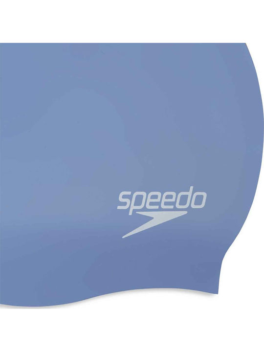 Speedo Long Hair Cap Adult Silicone Blue Swimming Cap