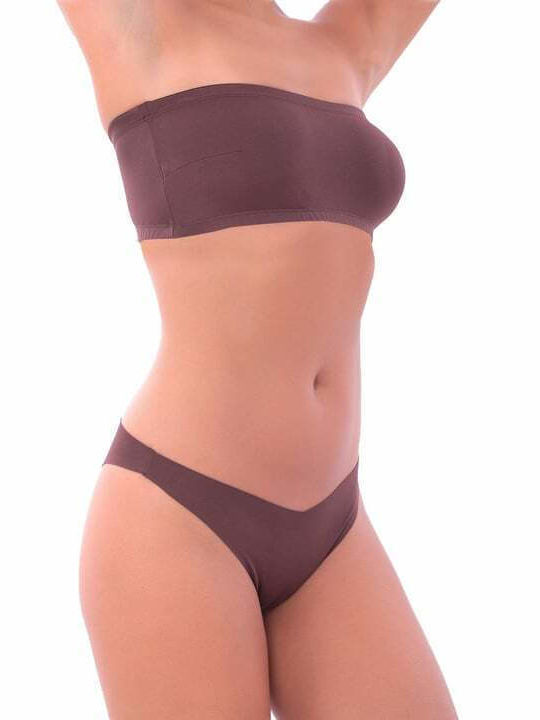 CottonHill Women's Bra without Padding Brown