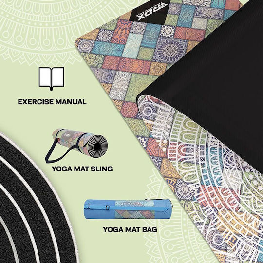 RDX Στρώμα Γυμναστικής Yoga Πολύχρωμο