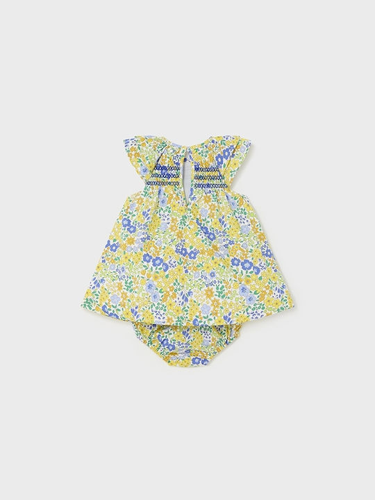 Mayoral Kids Dress Floral Yellow
