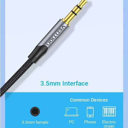 Vention Vention Studio & Musical Instruments Cables 0.5m Gold 6.3mm Male to 6.3mm Male