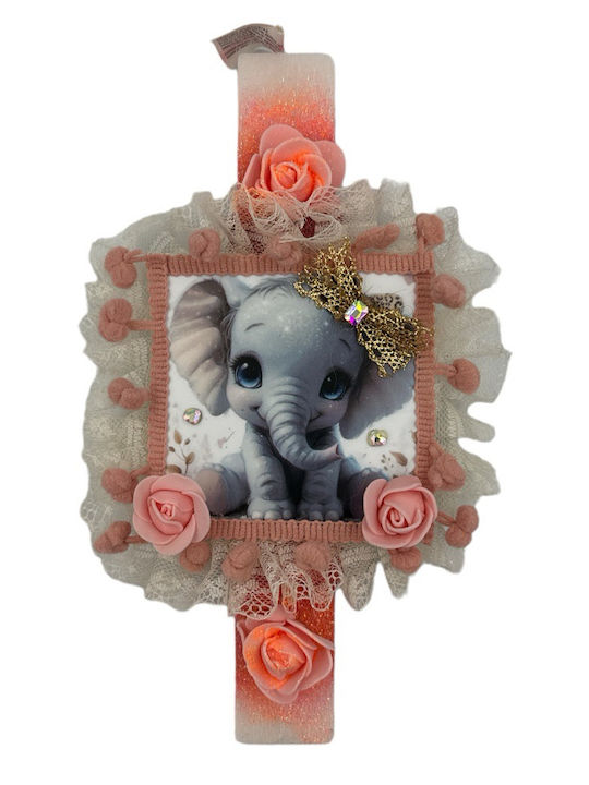 Placă de lumânare manuală cu lumânare parfumată Elefant Gold Fiogo Flower Somon26 cm Placă de lumânare manuală cu lumânare parfumată Elefant Gold Fiogo Flower Somon26 cm