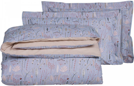 Das Home Сет Чаршафи с Ластик 120x200+35см. Casual 5416 Lilac, Black, Beige 3бр