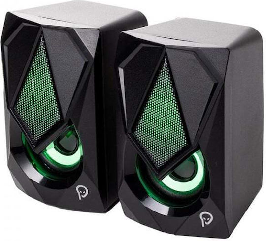 Spacer Storm Computerlautsprecher 2.0 mit Leistung 6W in Schwarz Farbe