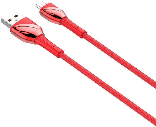 Ldnio Regular USB 2.0 to micro USB Cable Κόκκινο 2m (LS662) 1τμχ