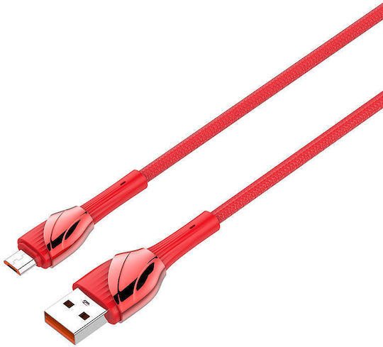 Ldnio Regular USB 2.0 to micro USB Cable Κόκκινο 2m (LS662) 1τμχ