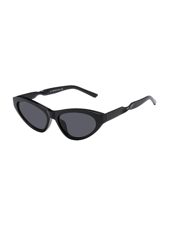 Women's Sunglasses with Black Plastic Frame and Black Lens 06-028216