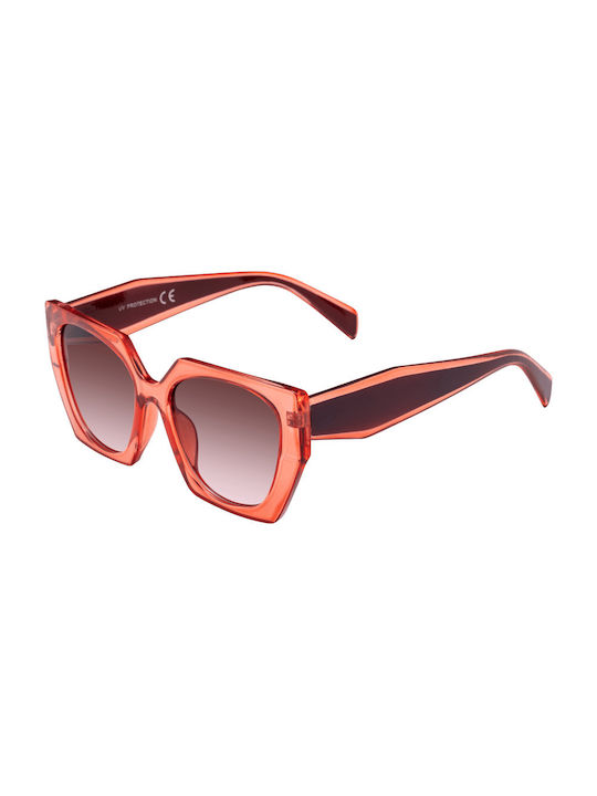 Porta Women's Sunglasses with Pink Plastic Frame and Pink Gradient Lens 028059-04