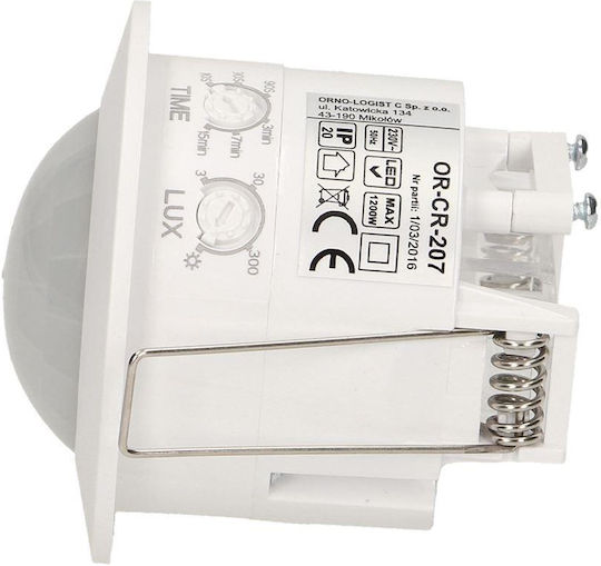 Orno Wired Infrared Motion Sensor 360° Scope 6m