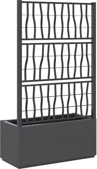 vidaXL Ζαρντινιέρα Πλαστική Γκρι 80x36x140εκ.