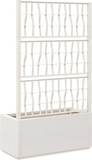 vidaXL Garden Planter Box Plastic White 80x36x140cm.