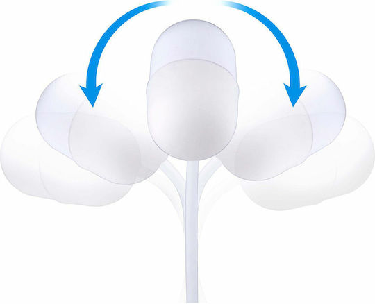 Grundig Kunststoff Tischlampe LED mit Weiß Schirm und Basis
