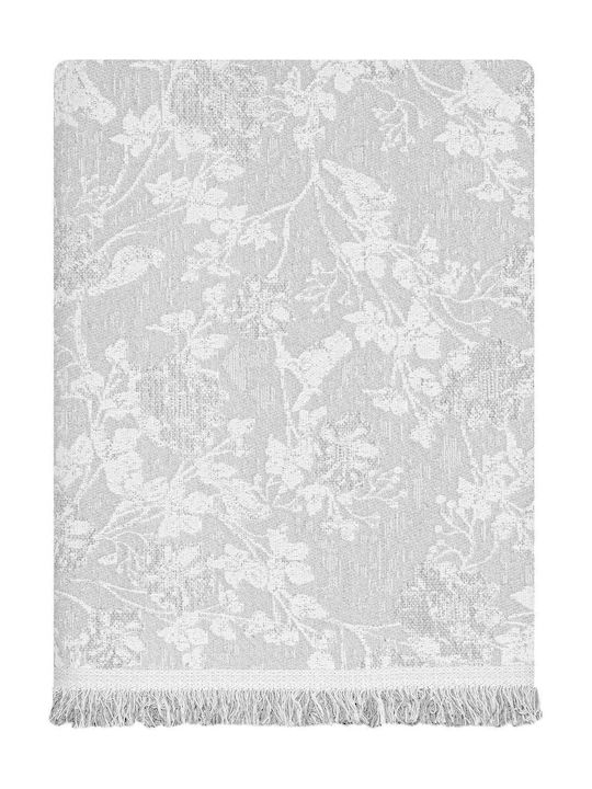 Madi Four-Seater Sofa Throw Fern 170x340cm Grey
