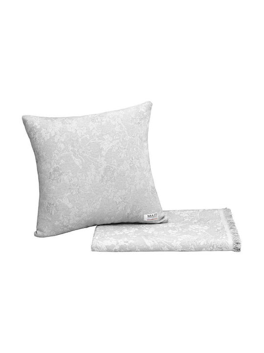 Madi Four-Seater Sofa Throw Fern 170x340cm Grey