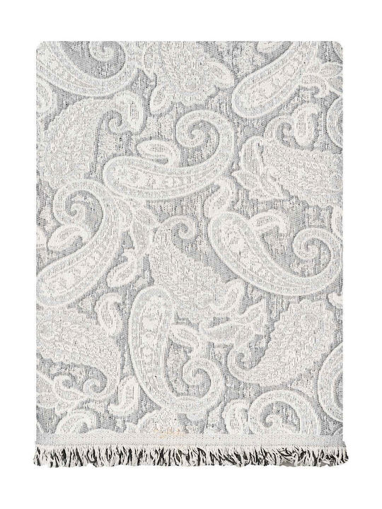 Madi Rococo Ριχτάρι Τριθέσιου Καναπέ Γούνινο 170x300εκ. Grey 21276-03