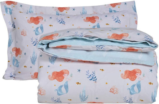 Das Home Set Kinderbettbezug Einzel mit Kissenbezug Pink-lilac-mint 160x240cm