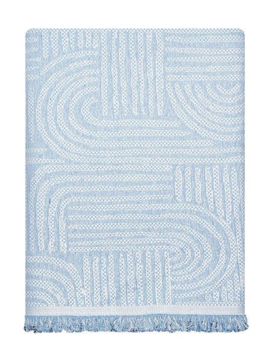 Madi Ethereal Ριχτάρι Πολυθρόνας Γούνινο 170x180εκ. Cyan 21272-01