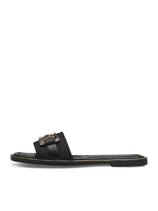Women's Flat Sandals in Black Color
