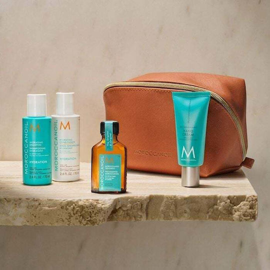 Moroccanoil Hydration Hair Care Set for Hydration for Dry Hair with Shampoo, Conditioner and Treatment 5pcs