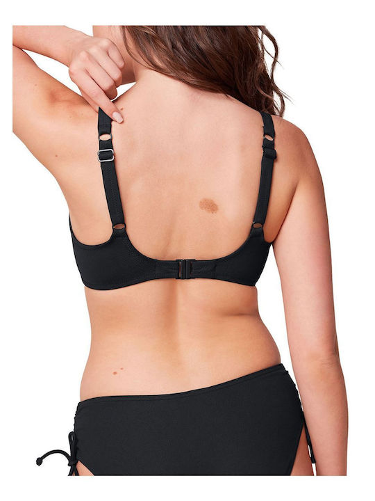 Underwire Bikini Bra with Adjustable Straps Black