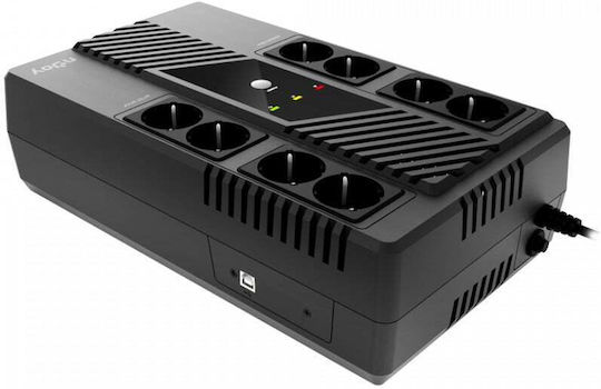 NJOY 600 UPS Linie-interaktiv 600VA 360W mit 8 Schuko Steckdosen