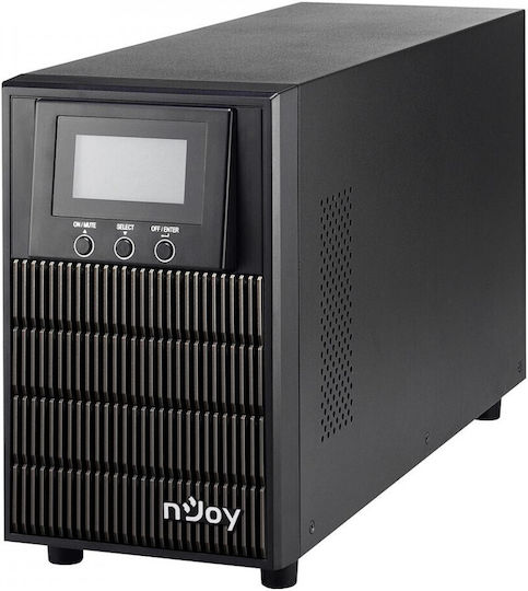 NJOY Aten PRO 2000 UPS On-Line 2000VA 1800W με 3 Schuko Πρίζες
