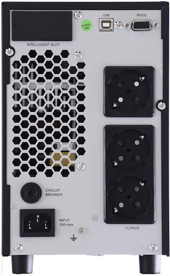 NJOY Aten PRO 2000 UPS On-Line 2000VA 1800W με 3 Schuko Πρίζες
