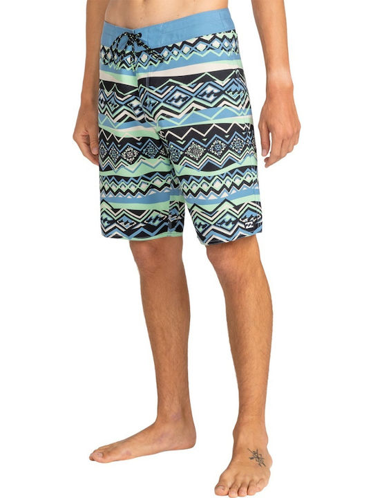 Sundays Og Men's Swimwear Bermuda Sea Green with Patterns