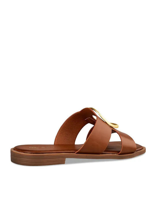 Women's Flat Sandals in Brown Color