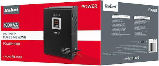 Rebel UPS Line-Interactive 1000VA 700W με 2 Schuko Πρίζες