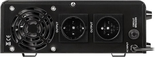 Rebel UPS 500VA 300W με 2 Schuko Πρίζες