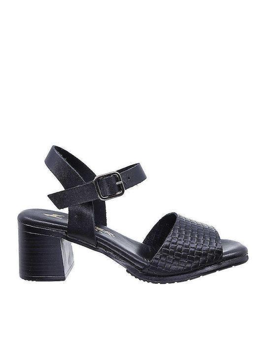 Leder Sandalen Schwarz