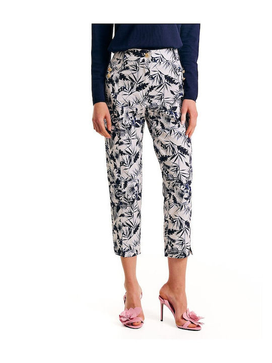 Forel Women's Fabric Trousers Floral Floral