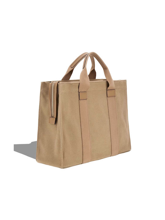 Guess Damen Tasche Tote Hand Beige