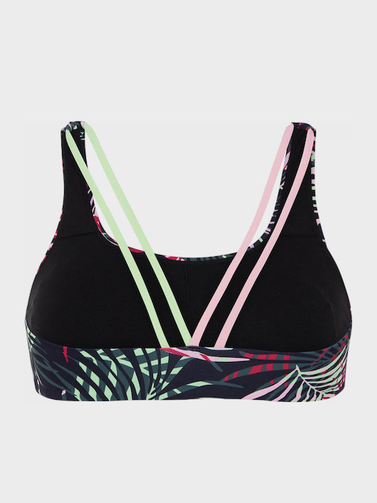 Protest Prtbetsy Hipster Surf High Waist Aop Σετ Γυναικειο Μαγιο Μαυρο Ροζ