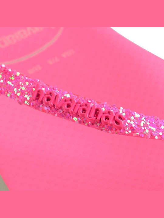 Square Glitter Neon Șlapi în Culoare Bej