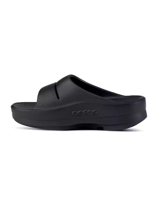 Oofos Oomega Ooahh Women's Flip Flops Black