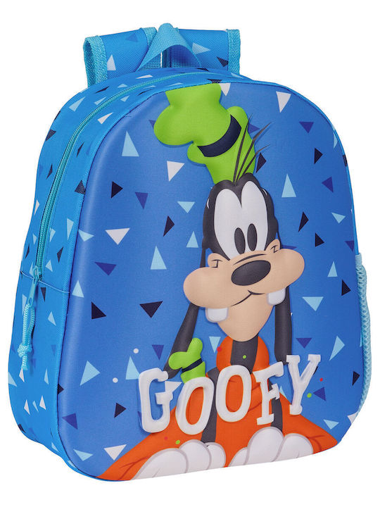 Disney School Bag Shoulder Elementary, Elementary in Blue color L27 x W10 x H33cm