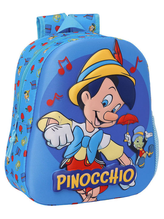 Disney School Bag Shoulder Elementary, Elementary in Blue color L27 x W10 x H33cm