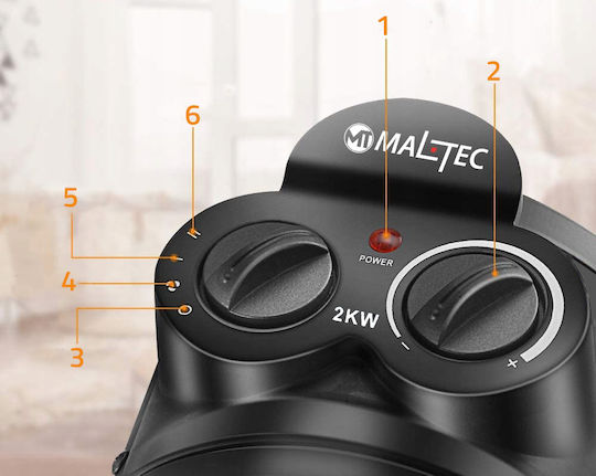 MalTec Βιομηχανικό Ηλεκτρικό Αερόθερμο 2kW