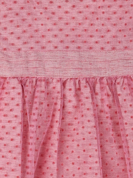 Kinderkleid Langärmeliges Tüll Set aus 2 Mit Slip Beige